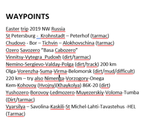Waypoints easter 2019